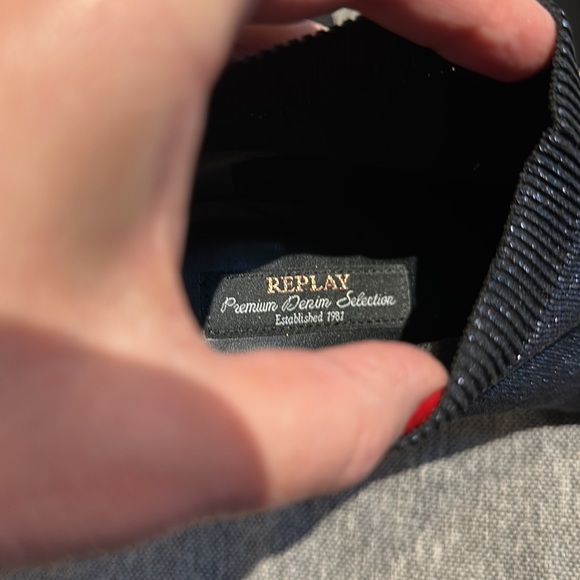 Replay Glitter blue sock ankle booties, size 41 - 10 US - Picture 4 of 5